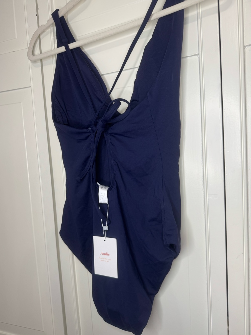 NWT Andie The Bali One Piece Swimsuit Navy Blue Size Small - Picture 3 of 7